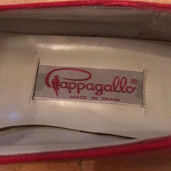 PAPPAGALLO Vintage Genuine Leather Red Flats - Picture 5 of 8